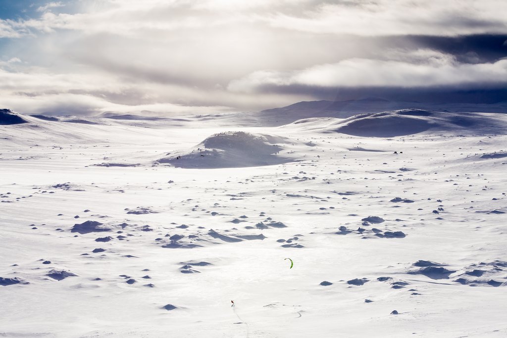 Snowkite view